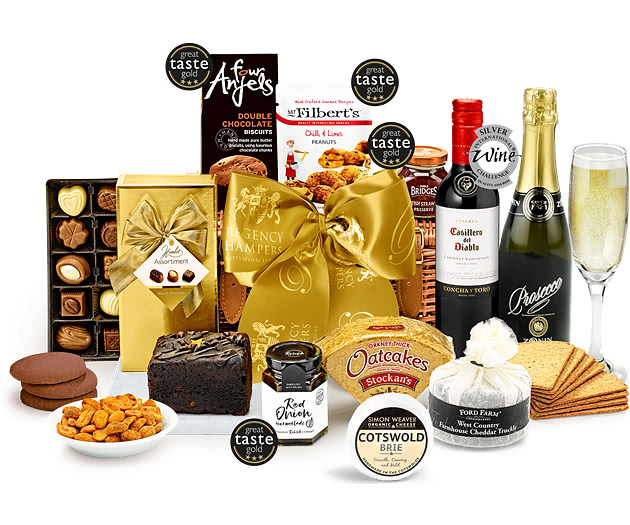 Gifts For Teachers Wellington Hamper With Prosecco & Red Wine